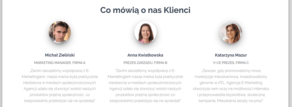 Referencje klientów wzbudzają zaufanie użytkowników odwiedzających stronę www. Poznaj zasady tworzenia zakładki "Co mówią o nas Klienci" na blogu nazwa.pl.