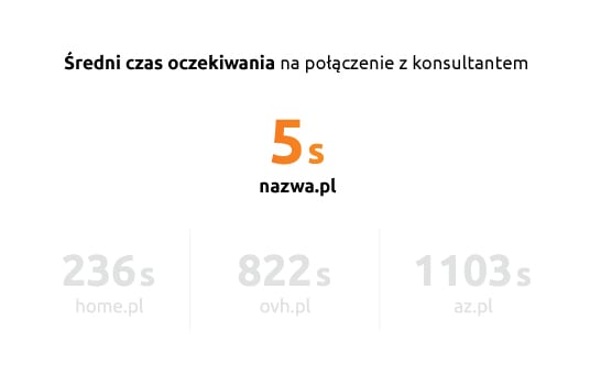 Infolinia nazwa.pl obsłużyła połączenia wykonane przez teleankieterów, w rekordowym średnim czasie 5 sekund. 