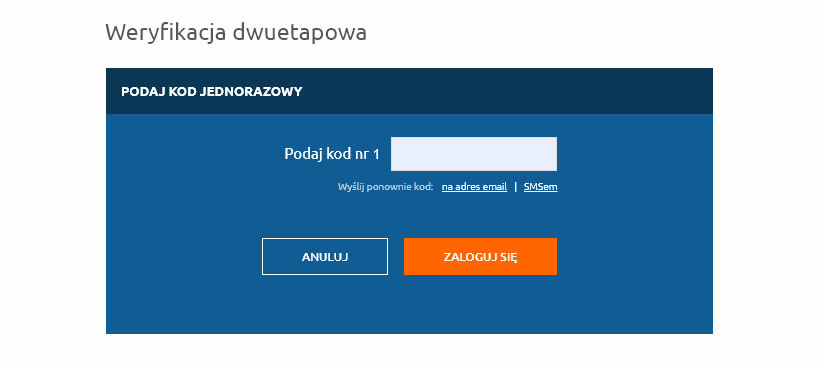 Weryfikacja dwuetapowa - Panel Klienta nazwa.pl