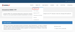 Ustawienia WWW i FTP - CloudHosting Panel nazwa.pl