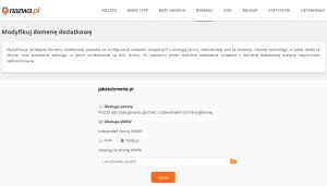 Ustawienia domeny w CloudHosting Panel | nazwa.pl