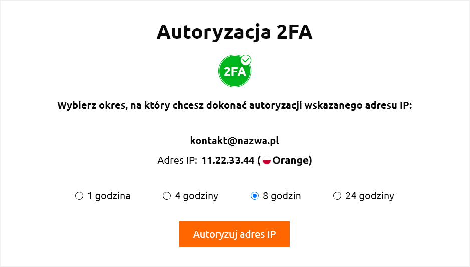 Autoryzacja 2FA - nazwa.pl