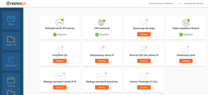 Nowoczesna stylistyka panelu do zarządzania hostingiem | nazwa.pl