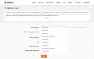 Dodawanie bazy danych | nazwa.pl