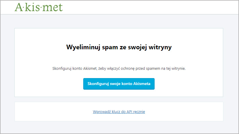 Wtyczka WordPress - Akismet Anti-Spam | nazwa.pl