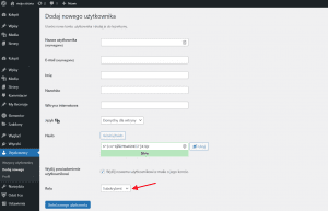 Dodawanie nowego użytkownika | nazwa.pl