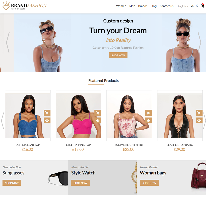 Motyw PrestaShop - Brandfashion | nazwa.pl