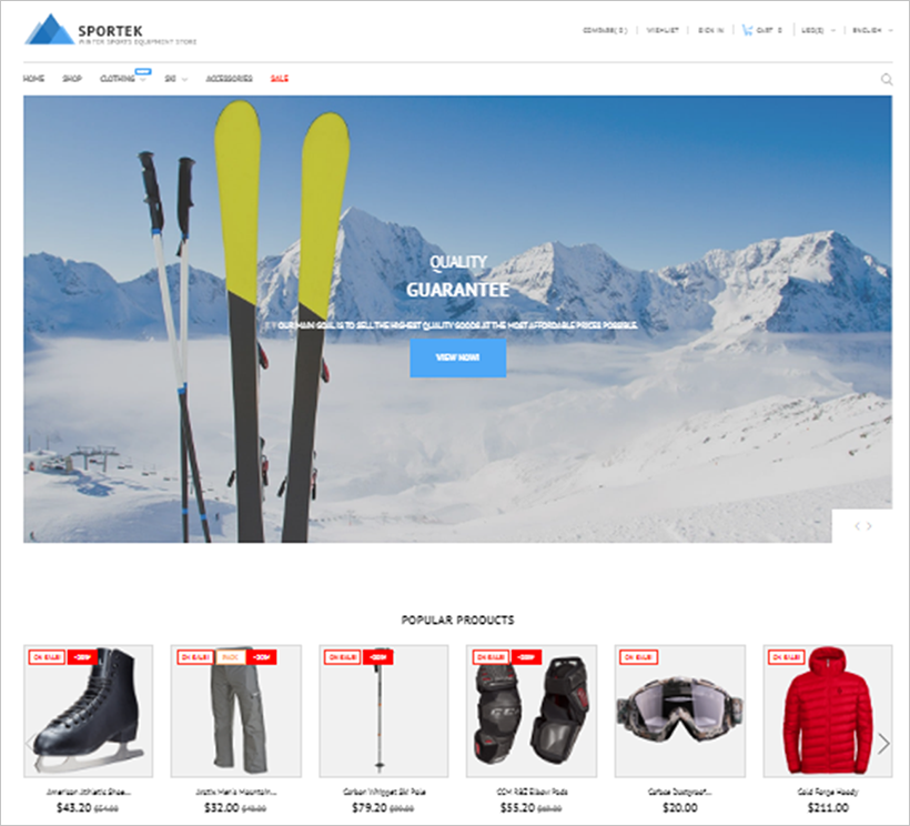 Motyw PrestaShop - Sportek | nazwa.pl