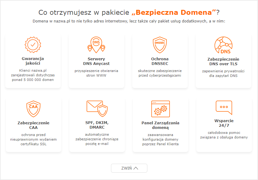 Pakiet „Bezpieczna domena” | nazwa.pl