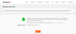 2FA wzmacnia ochronę logowania | nazwa.pl