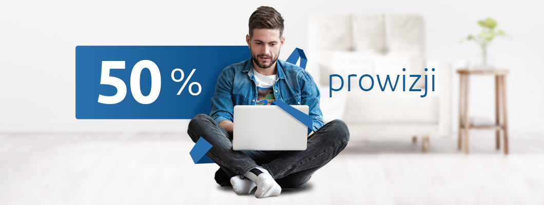 50% prowizji w programie partnerskim nazwa.pl