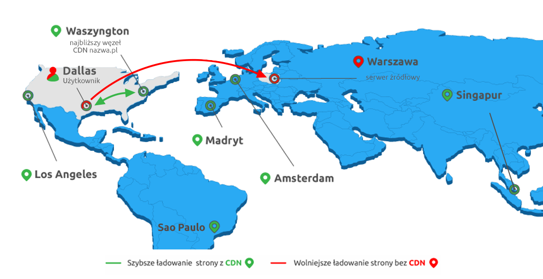 Mapa CDN World - nazwa.pl