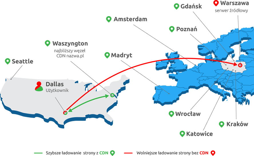 Mapa CDN USA - nazwa.pl