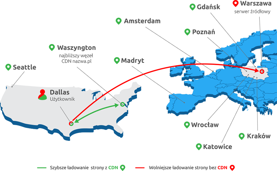 Mapa CDN USA - nazwa.pl