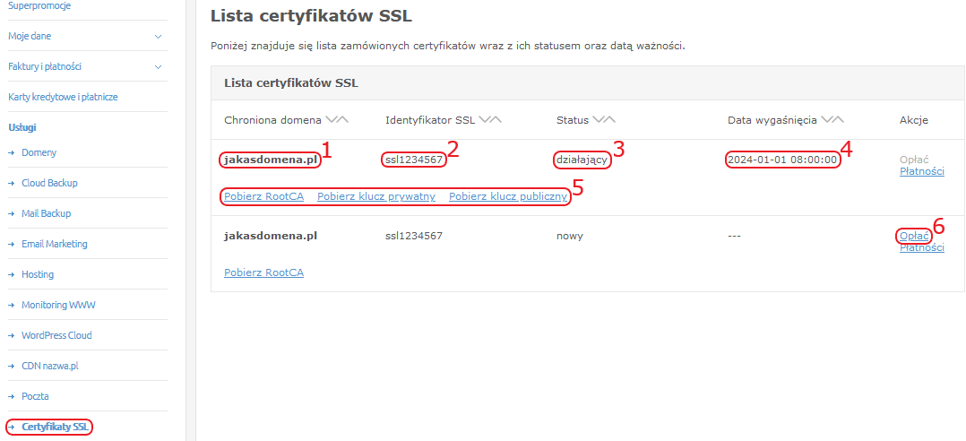 uslugi certyfikaty ssl