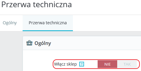 wlacz sklep nie