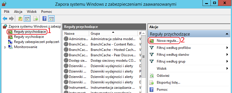 vps windows firewall dodaj regule