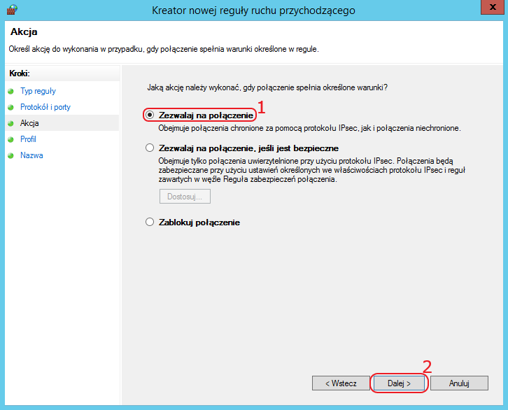 vps windows firewall zezwol