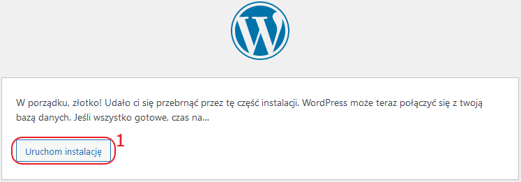 reczna instalacja wp uruchom instalacje