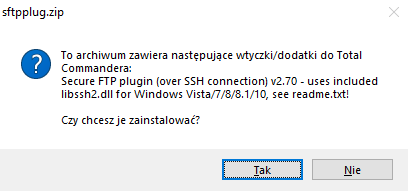 total commander instalacja wtyczki