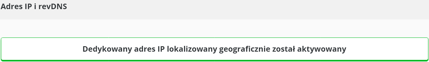 CloudHosting Panel ustawienia dedykowany adres ip aktywuj potwierdzenie