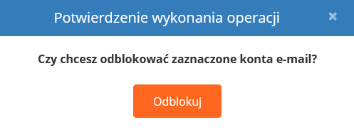 CloudHosting Panel potwierdzenie odblokowanie konta e-mail