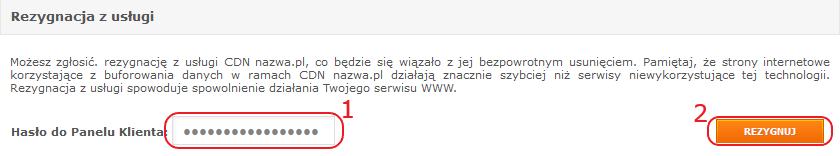 cdn nazwa.pl szczegoly platnosci rezygnacja z uslugi