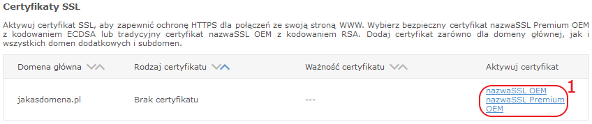 cdn nazwa.pl ustawienia podstawowe certyfikaty ssl