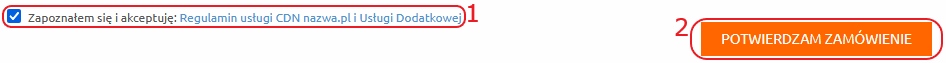 cdn nazwa.pl zamowienie regulamin potwierdzam