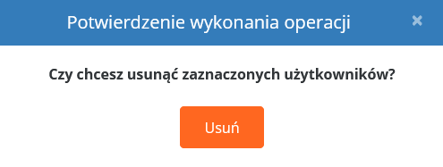 CloudHosting Panel potwierdzenie usuniecia uzytkownika