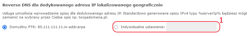 cdn nazwa.pl ustawienia zaawansowane reverse dns