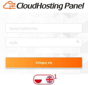 CloudHosting Panel logowanie zmiana jezyka