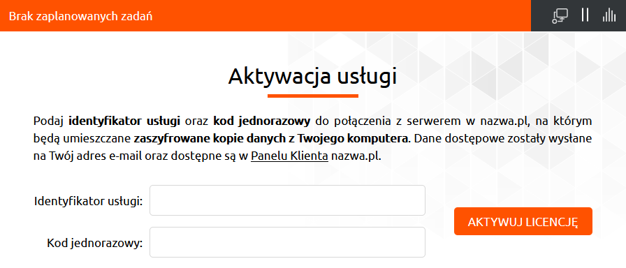 cloud backup aktywacja uslugi