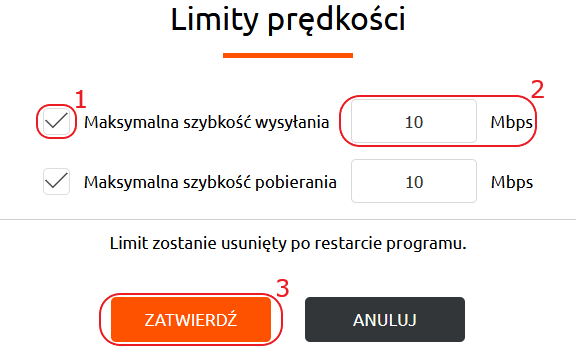 cloud backup limity predkosci