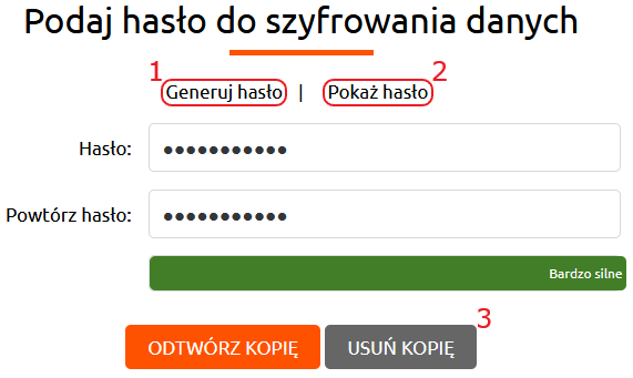 cloud backup odnowienie wykryto kopie haslo usun