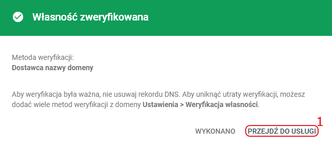 google search zweryfikowana przejdz