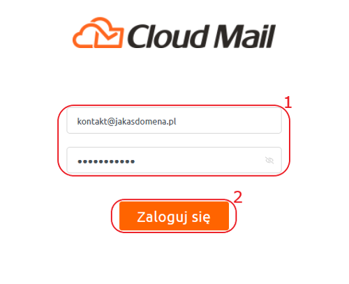 cloud mail logowanie krok 1