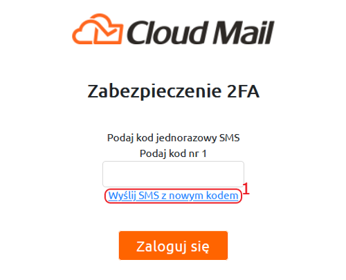 cloud mail logowanie krok 2 2fa wlaczone wyslij nowy kod