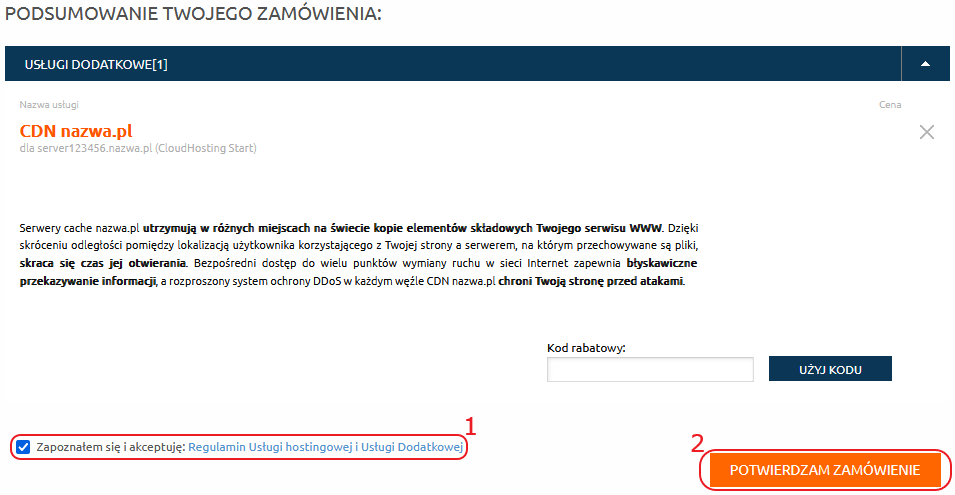 cloudhosting koszyk cdn nazwa.pl potwierdzam zamowienie