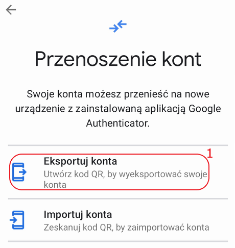 ga przenoszenie kont krok 2