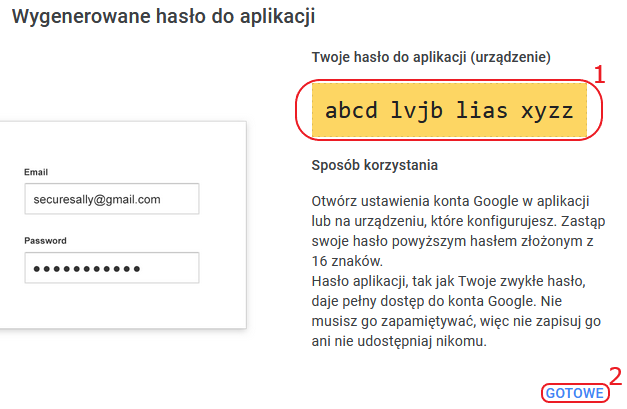 imap gmail 2fa hasla do aplikacji gotowe haslo