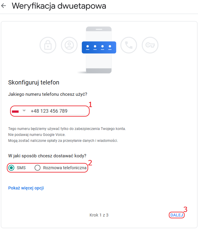 imap gmail 2fa weryfikacja dwuetapowa uzupelnij dane