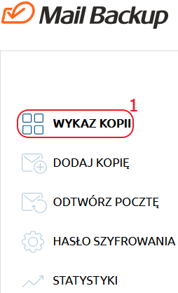 mail backup meny wykaz kopii