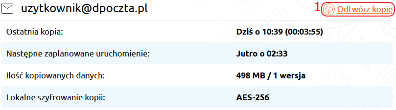 mail backup przenoszenie dhosting odtworz kopie