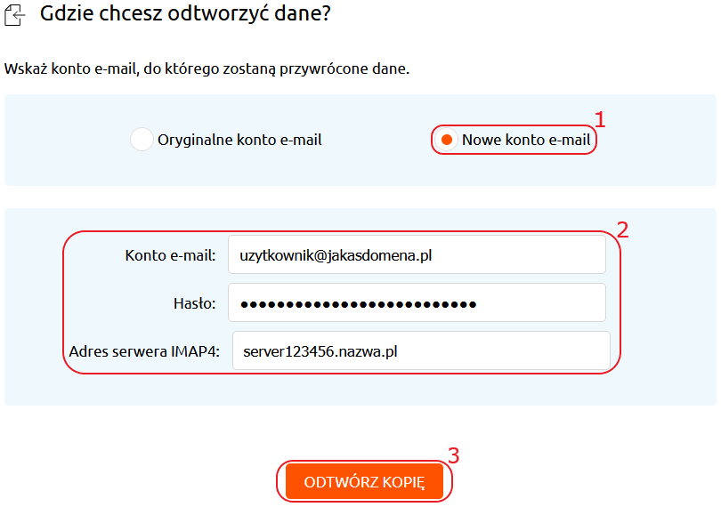 mail backup przenoszenie odtworz kopie dane nowego konta